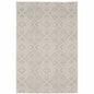 8' X 10' Gray and Ivory Floral Stain Resistant Indoor Outdoor Area Rug