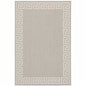 5' X 7' Gray and Ivory Stain Resistant Indoor Outdoor Area Rug