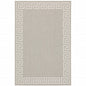 5' X 7' Gray and Ivory Stain Resistant Indoor Outdoor Area Rug