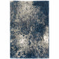 8' X 11' Blue And Gray Abstract Shag Area Rug