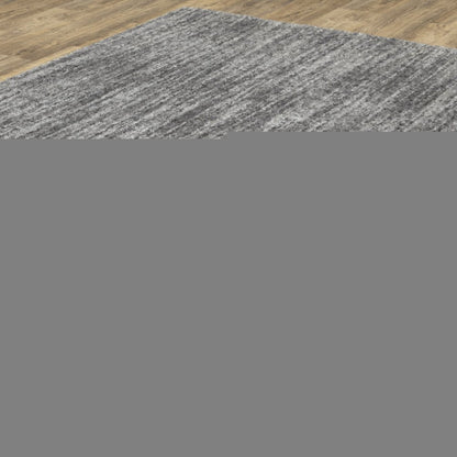 10' X 13' Grey Shag Power Loom Stain Resistant Area Rug