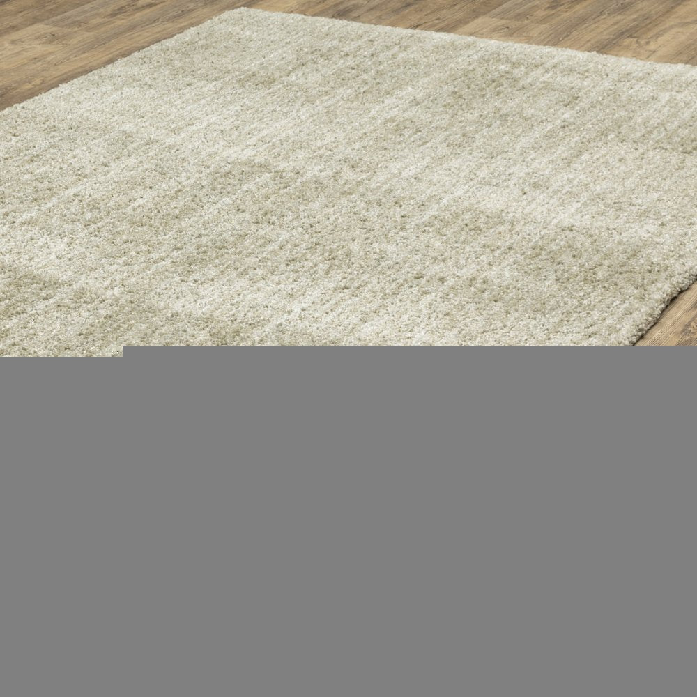 10' X 13' Stone Shag Power Loom Stain Resistant Area Rug