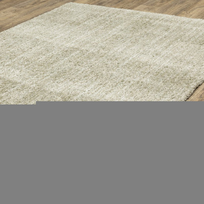 10' X 13' Stone Shag Power Loom Stain Resistant Area Rug