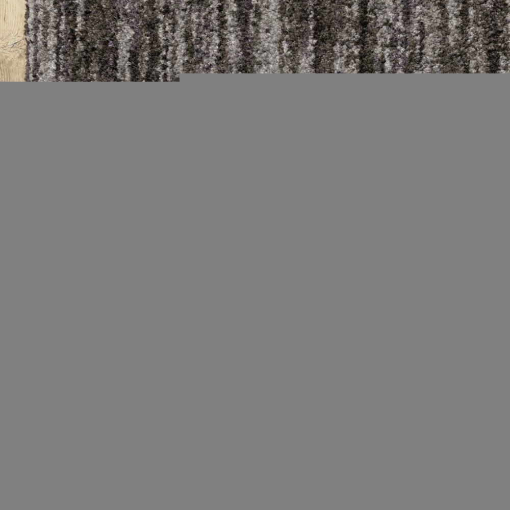 10' X 13' Charcoal Shag Power Loom Stain Resistant Area Rug