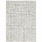 3' X 5' White And Grey Abstract Power Loom Stain Resistant Area Rug