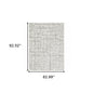 5' X 8' White And Grey Abstract Power Loom Stain Resistant Area Rug