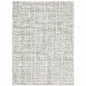 7' X 10' White And Gray Abstract Distressed Area Rug