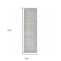 2' X 8' White And Grey Oriental Power Loom Stain Resistant Runner Rug
