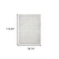 7' X 10' White And Gray Oriental Distressed Area Rug