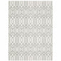 5' X 8' White And Grey Geometric Power Loom Stain Resistant Area Rug