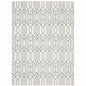 6' X 9' White And Grey Geometric Power Loom Stain Resistant Area Rug