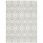 10' X 13' White And Grey Geometric Power Loom Stain Resistant Area Rug
