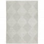 3' X 5' Grey And White Geometric Power Loom Stain Resistant Area Rug