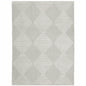 8' X 11' Gray And White Geometric Distressed Area Rug