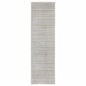 2' X 8' White And Grey Geometric Power Loom Stain Resistant Runner Rug