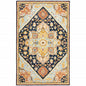 8' X 10' Navy Rust Blue Ivory And Gold Oriental Tufted Handmade Stain Resistant Area Rug
