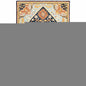 8' X 10' Navy Rust Blue Ivory And Gold Oriental Tufted Handmade Stain Resistant Area Rug