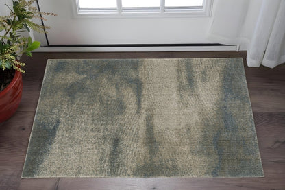 3' X 5' Gray Abstract Power Loom Area Rug