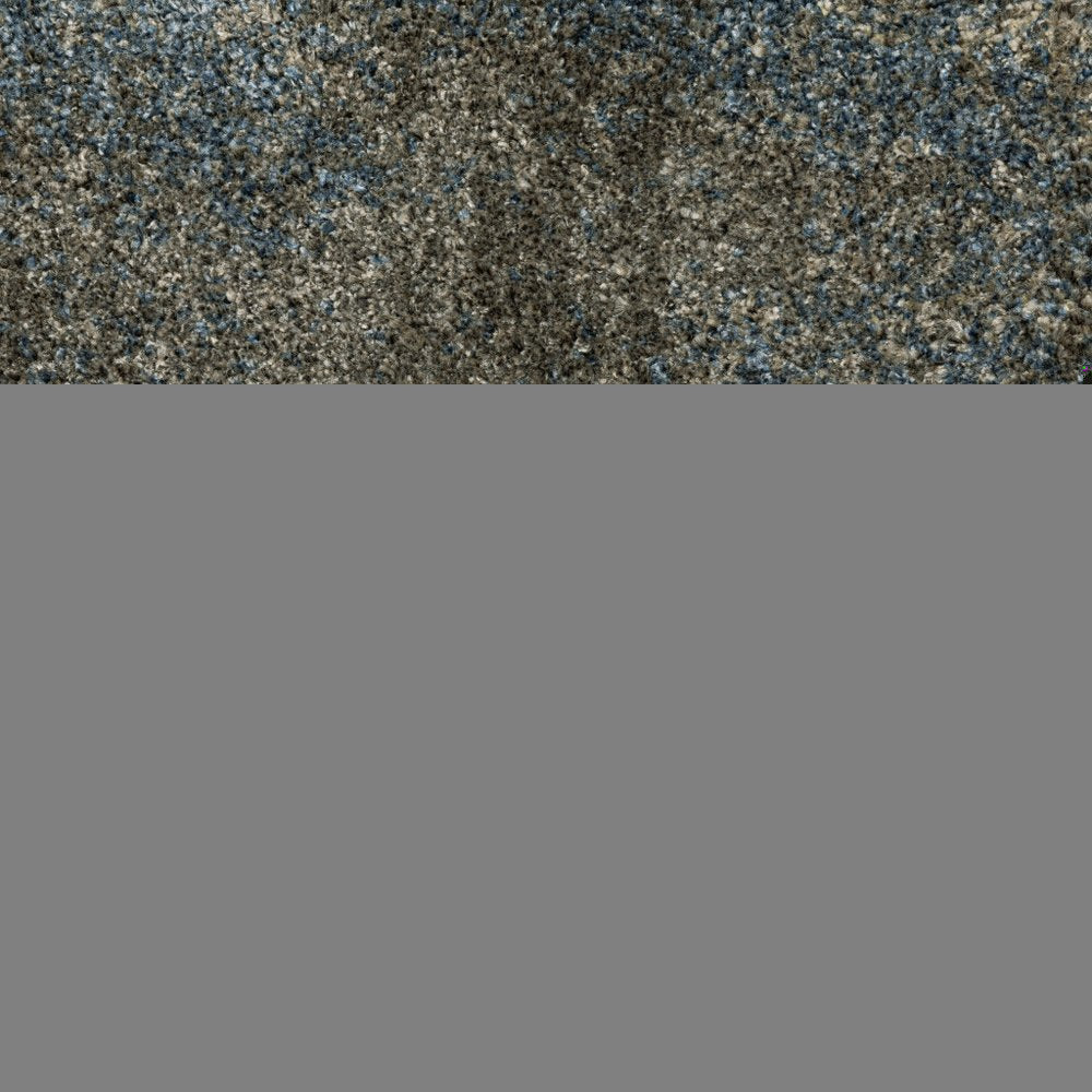 5' X 8' Beige And Blue Abstract Distressed Area Rug