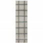8' Gray Geometric Runner Rug