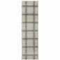 8' Gray Geometric Runner Rug