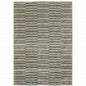 5' X 8' Teal Blue Geometric Power Loom Area Rug
