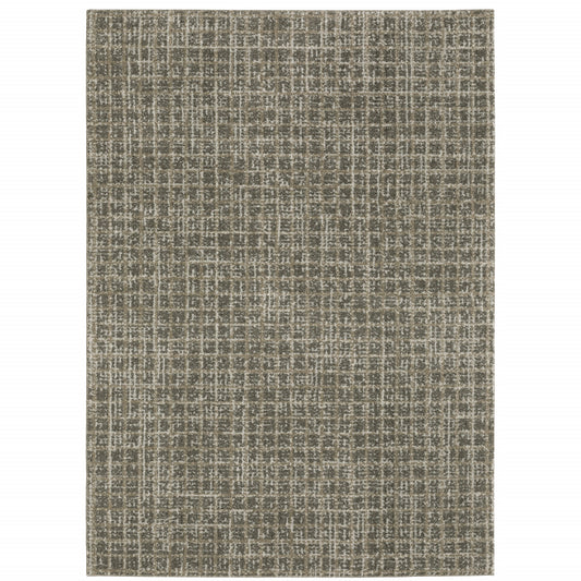 5' X 8' Gray Geometric Power Loom Area Rug