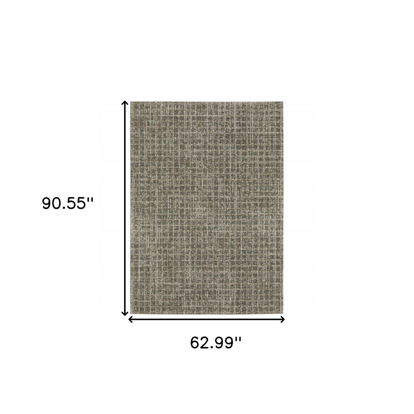 5' X 8' Gray Geometric Power Loom Area Rug