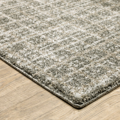 5' X 8' Gray Geometric Power Loom Area Rug