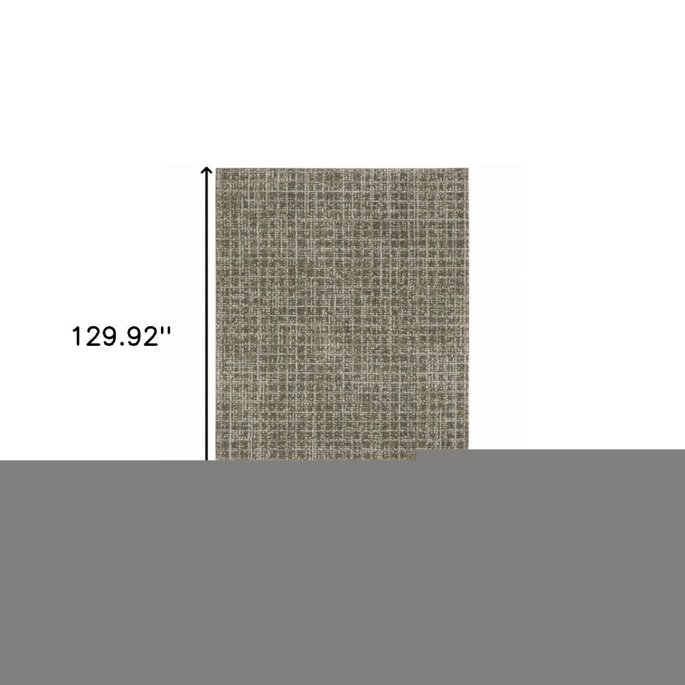 8' X 11' Gray Geometric Power Loom Area Rug