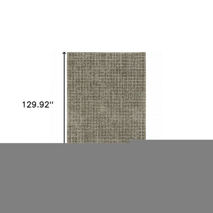 8' X 11' Gray Geometric Power Loom Area Rug