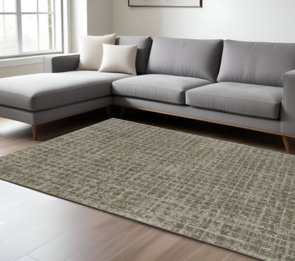 10' X 13' Gray Geometric Power Loom Area Rug