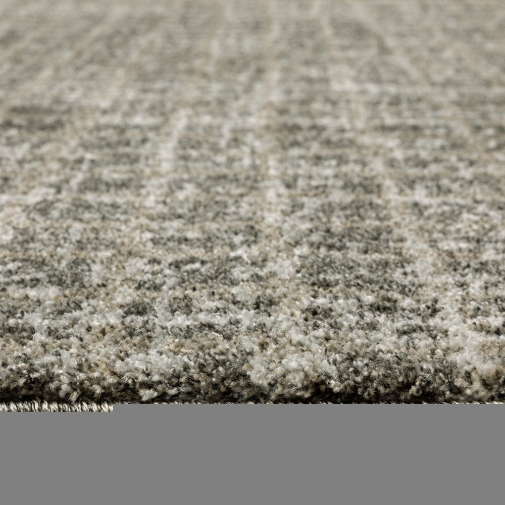 10' X 13' Gray Geometric Power Loom Area Rug