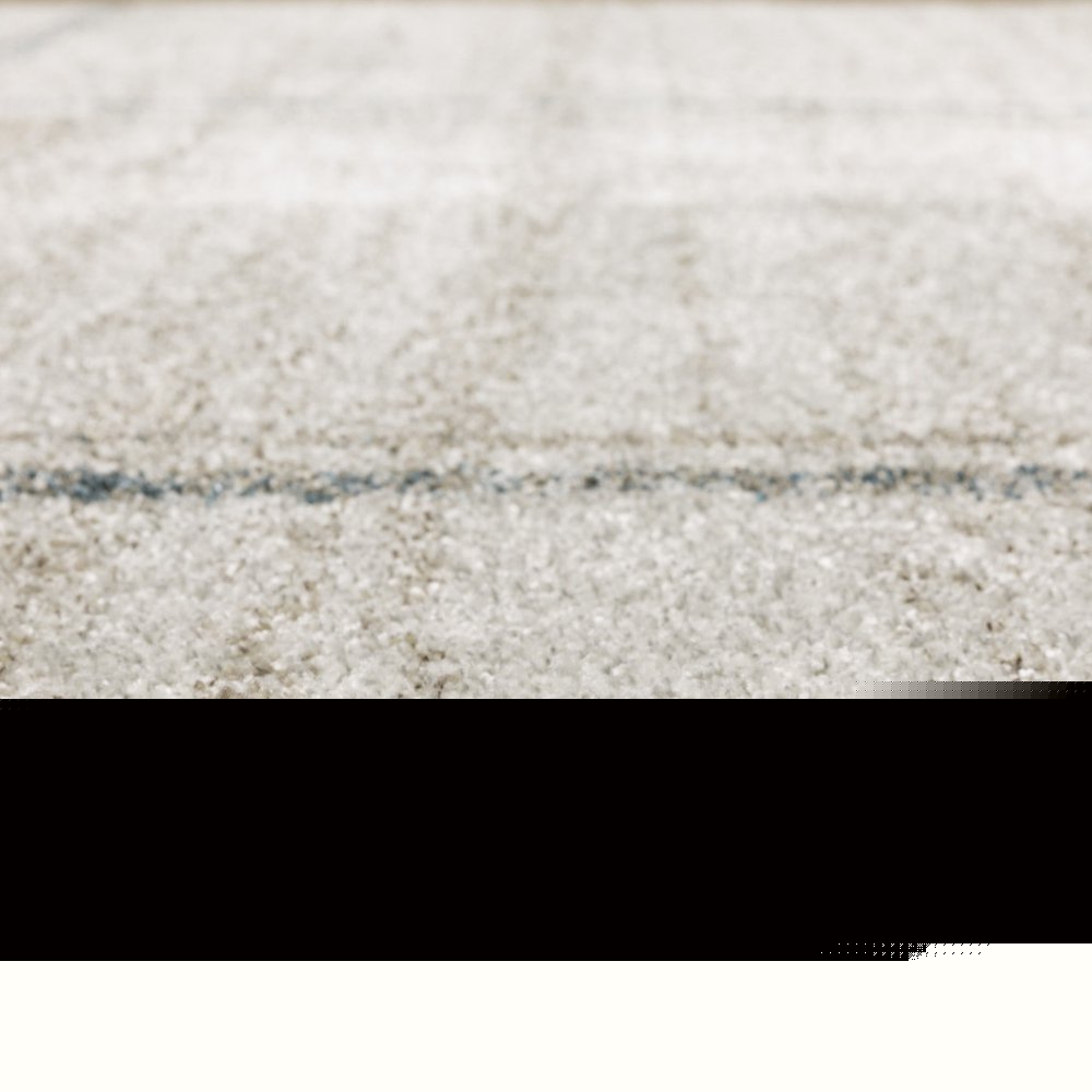 5' X 8' Grey Teal Beige and Tan Geometric Power Loom Area Rug