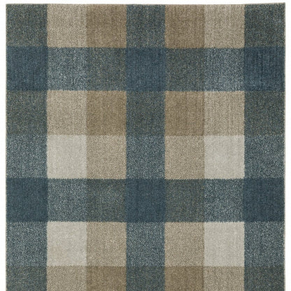 10' X 13' Tan and Gray Geometric Power Loom Area Rug