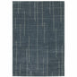 3' X 5' Blue And Beige Geometric Distressed Area Rug