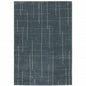 5' X 8' Blue and Gray Geometric Power Loom Area Rug