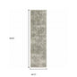8' Beige And Gray Oriental Distressed Runner Rug