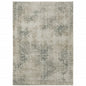 7' X 10' Gray Oriental Power Loom Area Rug