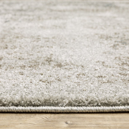 7' X 10' Gray Oriental Power Loom Area Rug