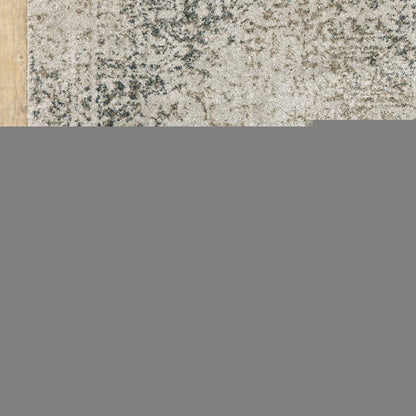 8' X 11' Gray Oriental Power Loom Area Rug
