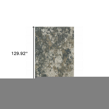 8' X 11' Tan and Gray Abstract Power Loom Area Rug