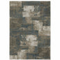 8' X 11' Teal Blue Geometric Power Loom Area Rug