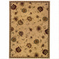 10' X 13' Ivory Green Brown Blue And Rust Floral Power Loom Stain Resistant Area Rug