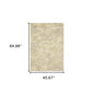 3' X 5' Grey Ivory Beige And Taupe Abstract Power Loom Stain Resistant Area Rug