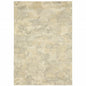 5' X 8' Grey Ivory Beige And Taupe Abstract Power Loom Stain Resistant Area Rug