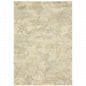 6' X 9' Grey Ivory Beige And Taupe Abstract Power Loom Stain Resistant Area Rug