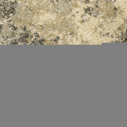 5' X 8' Charcoal Grey Beige And Tan Abstract Power Loom Stain Resistant Area Rug