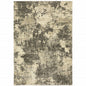 8' X 11' Gray And Beige Abstract Area Rug