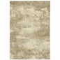 10' X 13' Gold And Beige Abstract Area Rug